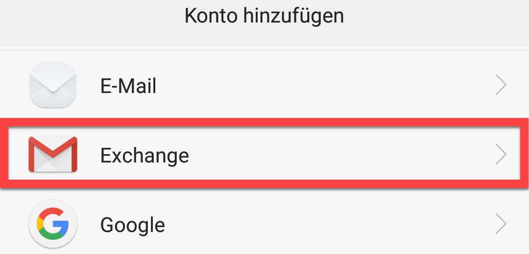 Mail auf Android 4
