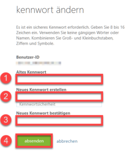 Office 365 Passwort ändern - AWeb Informatik Anleitung