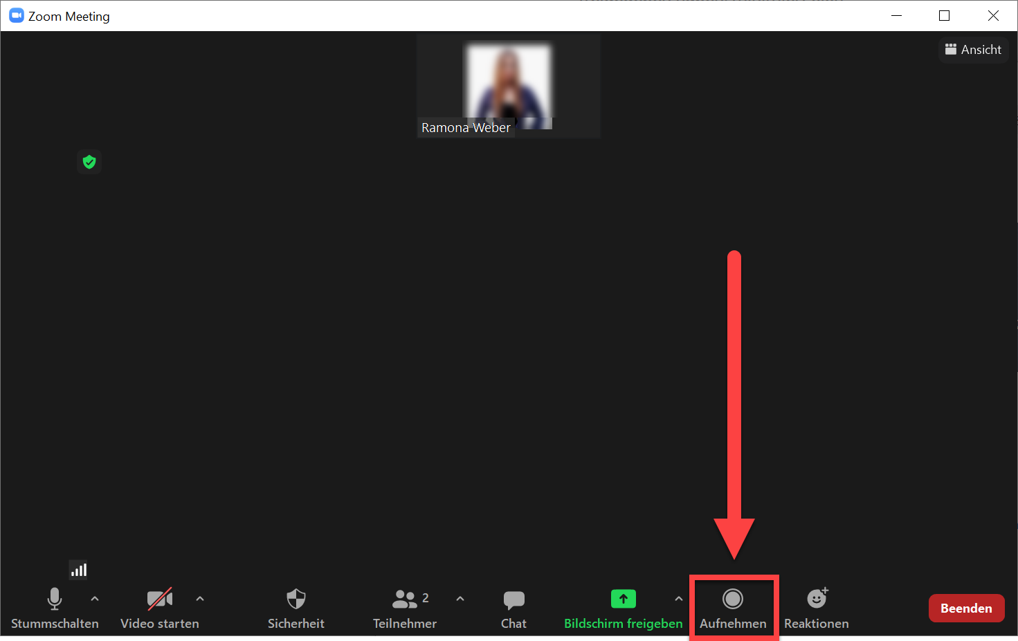 Ein zoom meeting aufzeichnen aweb informatik anleitung