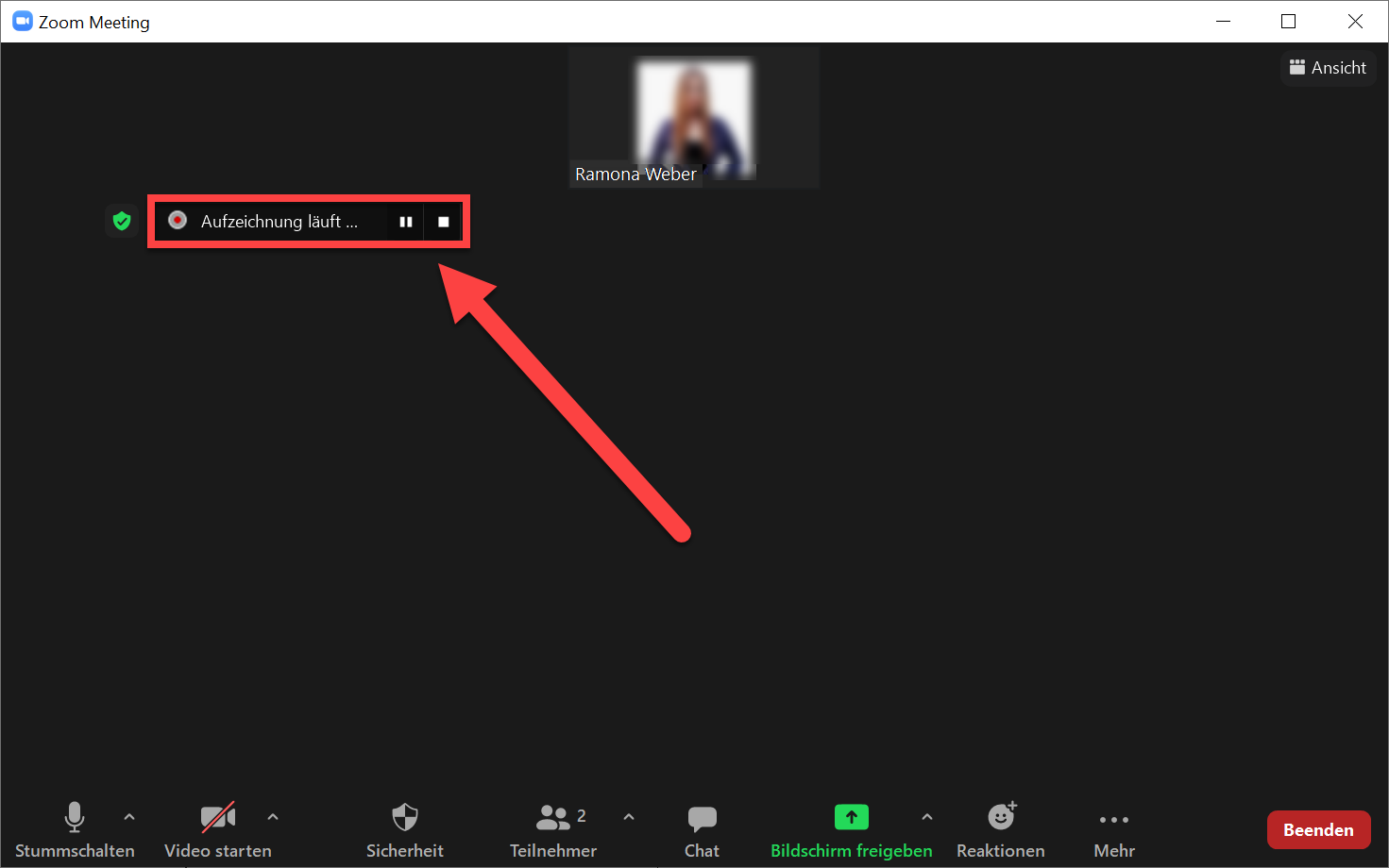 Ein zoom meeting aufzeichnen aweb informatik anleitung
