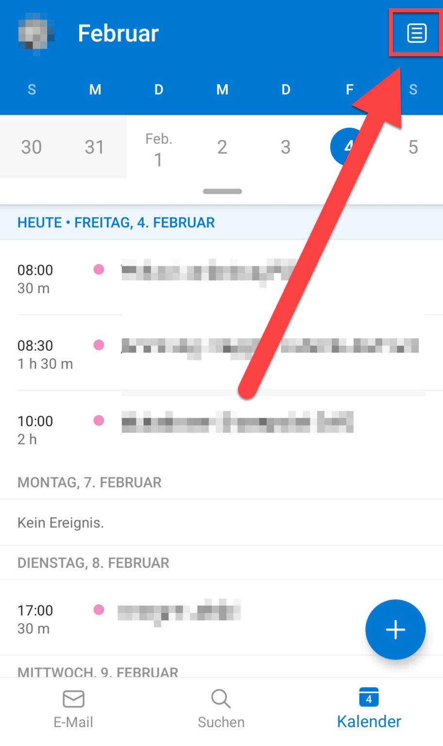 Outlook-App auf Android: Kalenderansicht ändern – AWeb Informatik Anleitung