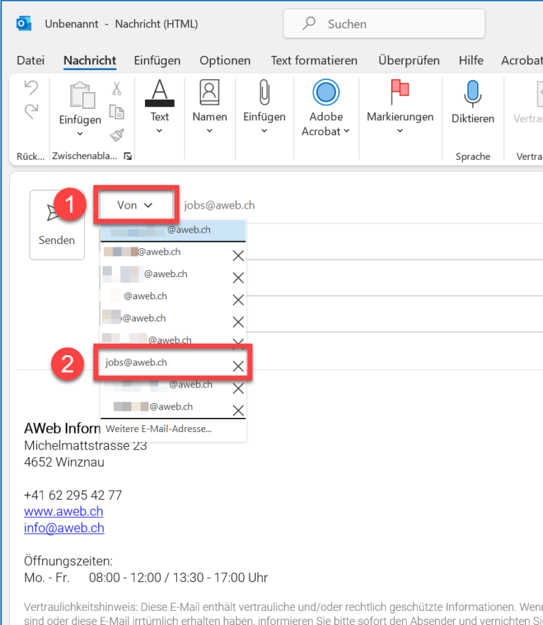 Outlook für Windows: Mails mit einem freigegebenen Postfach versenden ...